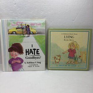 Vintage Lot 2 Books I Hate Goodbyes Emotional Skills Children's Book About Lying